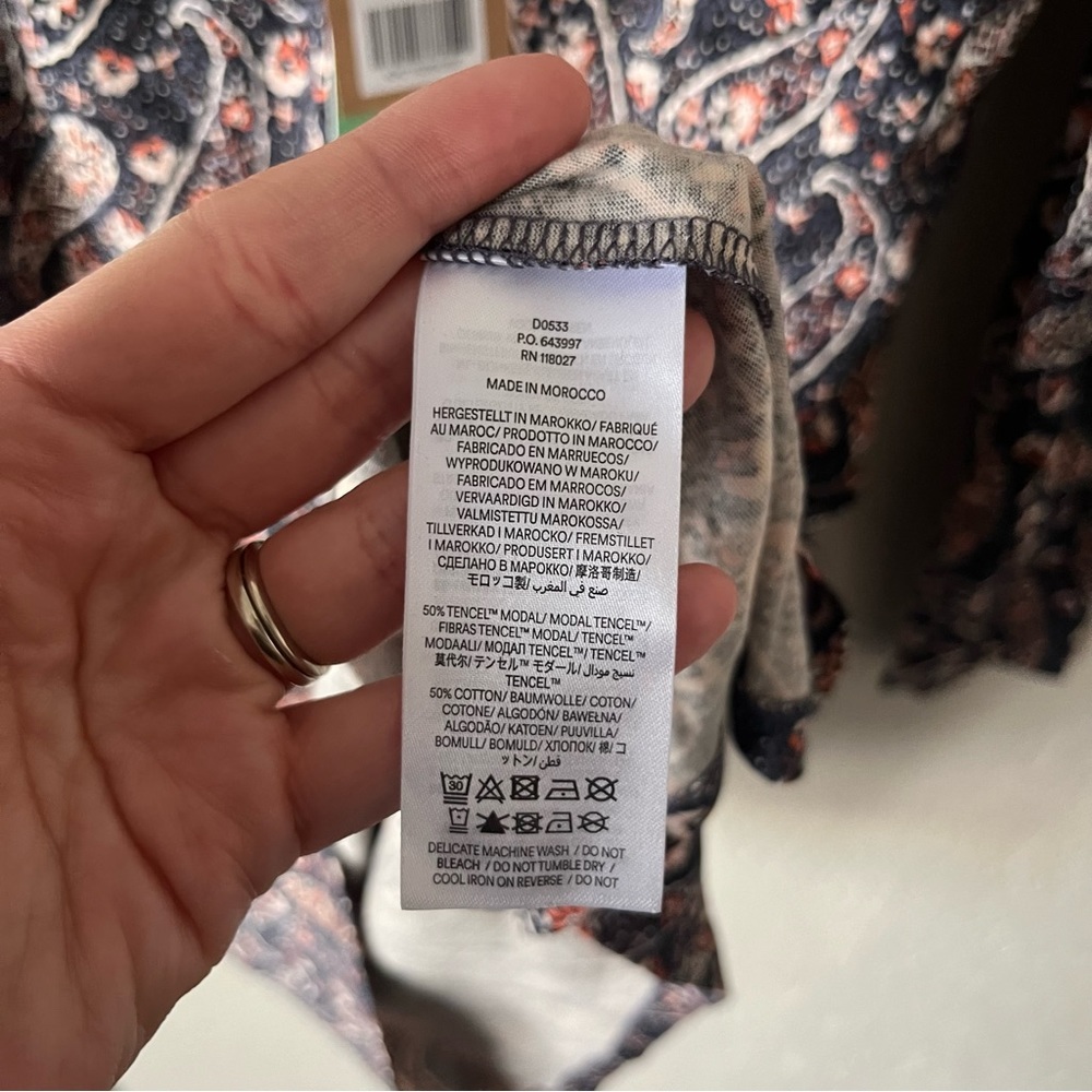BODEN Sweetheart Neckline Paisley Mini Dress 12R NWT - Picture 10 of 10